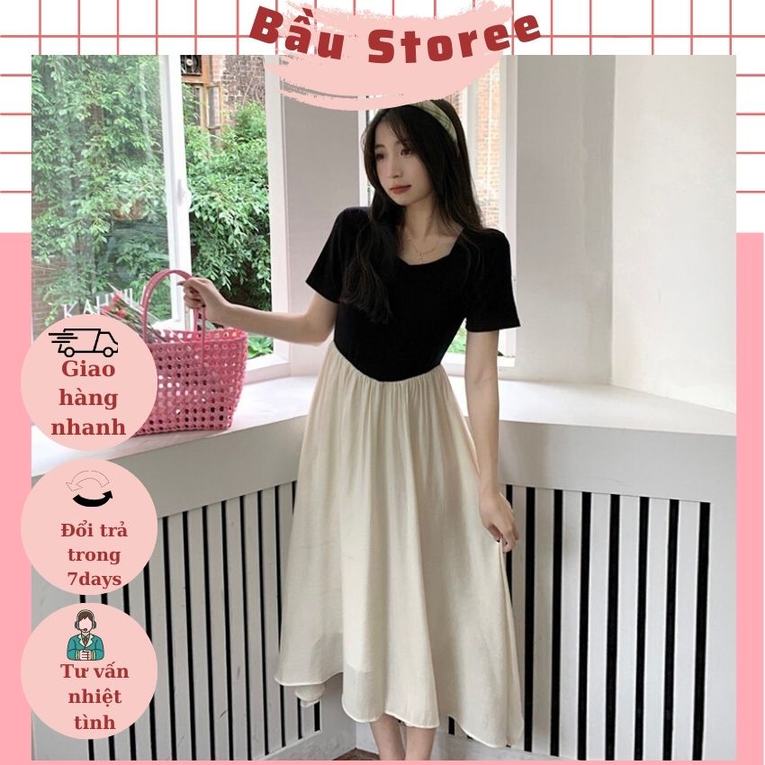 VÁY BẦU TIỂU THƯ ĐIỆU ĐÀ CHẤT VOAN MỀM MỊN- ĐẦM BẦU XINH DỰ TIỆC MÙA HÈ GIÁ RẺ