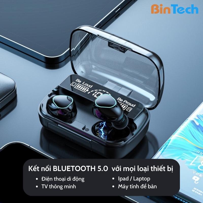 Tai Nghe Bluetooth M10 Pro Tai Nghe Không M10 Pro Phiên Bản Nâng Cấp Pin Trâu, Nút Cảm Ứng Tự Động Kết Nối - BINTECH