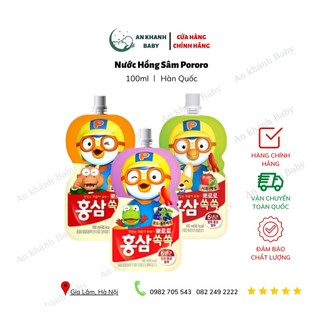 Nước hồng sâm trái cây Pororo / Paldo Hàn Quốc đủ vị cho bé date