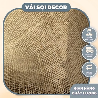 Vải decor trần ,vải canvas đay thưa (1 m x khổ 80cm - cuộn liền 70m)