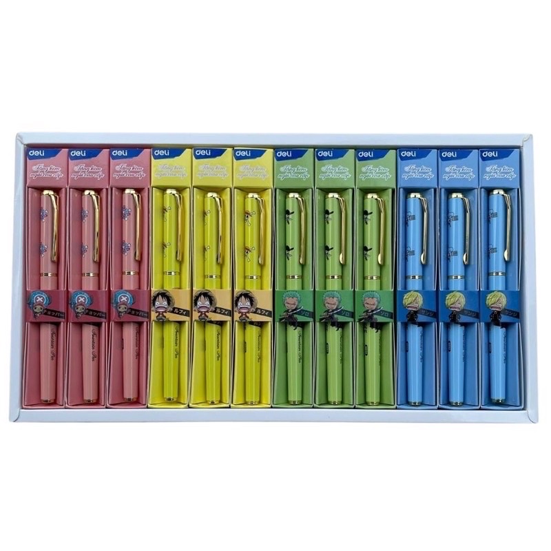 Bút máy Deli hình One Piece luyện chữ đẹp Q892_Tặng kèm 1 ngòi thay