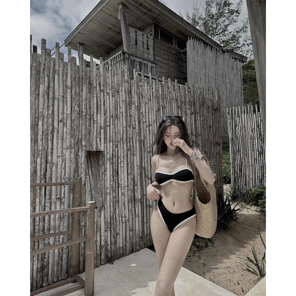 Bikini Viền Trơn Có Mút Ngực
