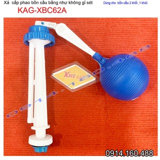 Cụm phao cấp nước bồn cầu KAG-XBC62A, cột cấp nước cho xí bệt hình trái bóng nhựa 100% lắp vừa 99% các loại cầu
