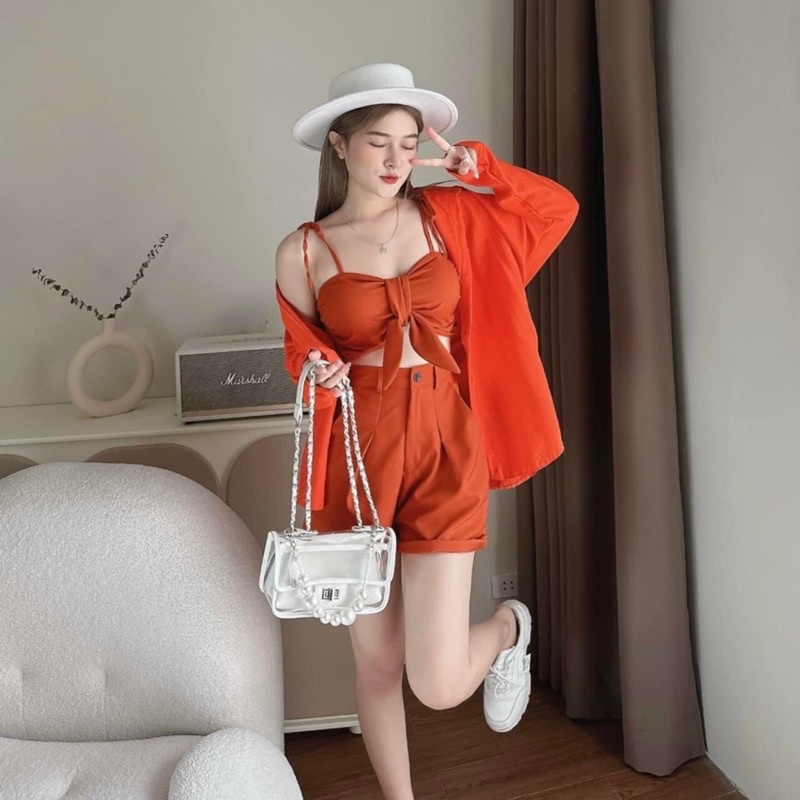 Bộ 3 món đi biển nhiều màu shop nina le