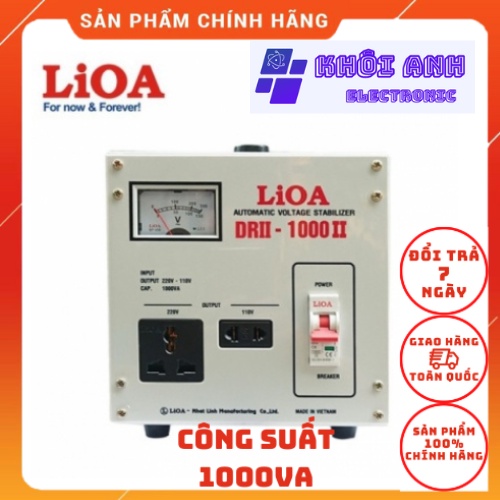 Ổn Áp Lioa 1 Pha 1KVA  Dải Điện 150V - 250V...90V - 250V...50V - 250V