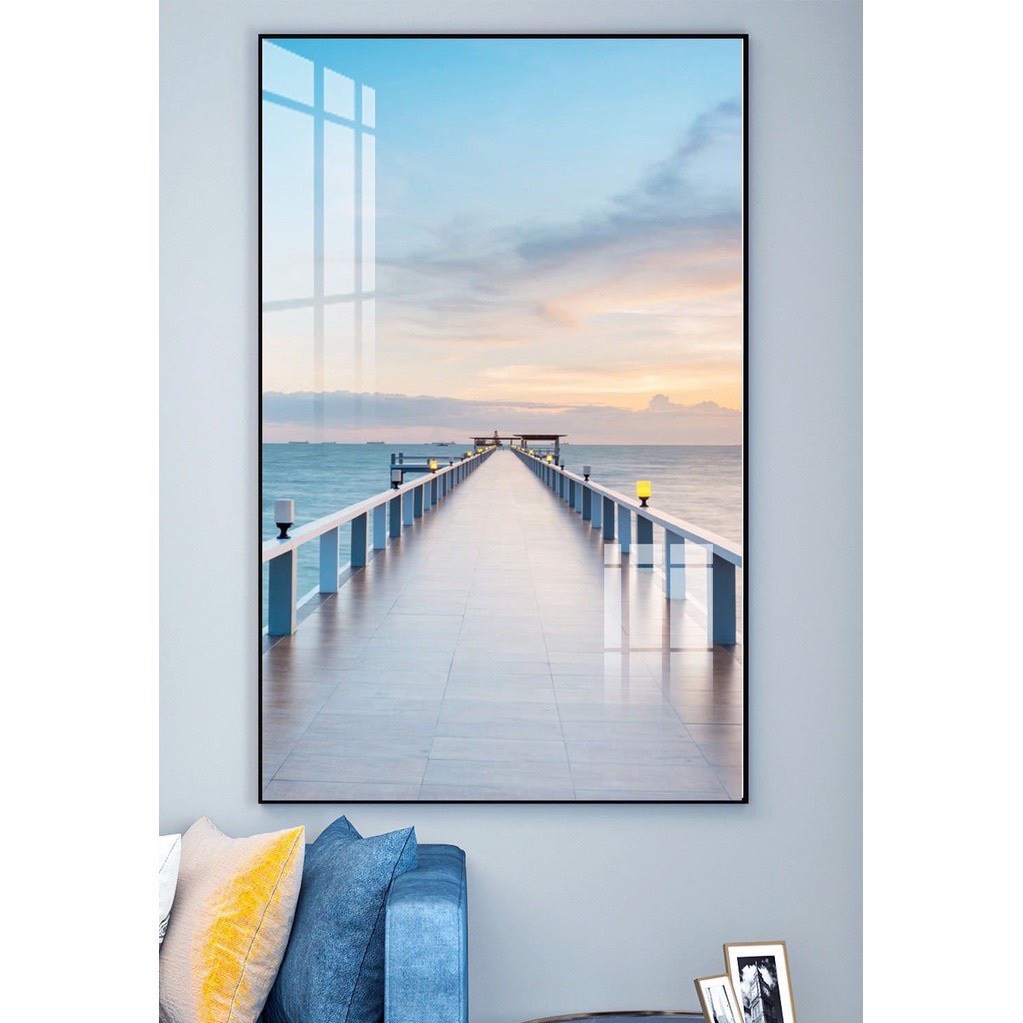 A58 Tranh Treo Tường Hoàng Hôn trên Biển Hữu Tình Tranh Lối Vào Phòng Khách Ngủ Khách Sạn Cầu Thang Decor PHòng Nhà Cửa