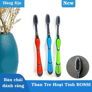 Hàng Xịn Bàn chải đánh răng than tre hoạt tính BOSSI Hàn Quốc cao cấp lông mềm an toàn tuyệt đối cho sức khỏe