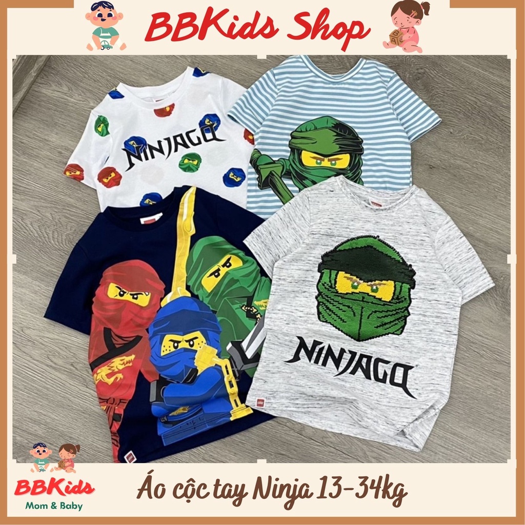 Áo cộc tay Ninja.go c&a dư xịn cho bé trai size từ 4-11 tuổi - BBKids