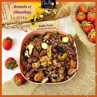 Granola siêu hạt vị chocolate Dano Farm Ngũ Cốc Siêu Hạt Giảm Cân Dinh Dưỡng Không Đường