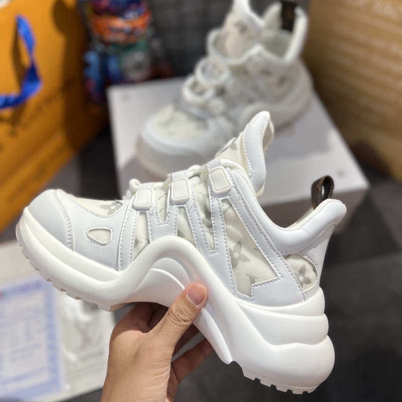 Giày Thể Thao Louis Vuitton Archlight Trainers 'White'. Giày Nữ LV Archlight Trắng.