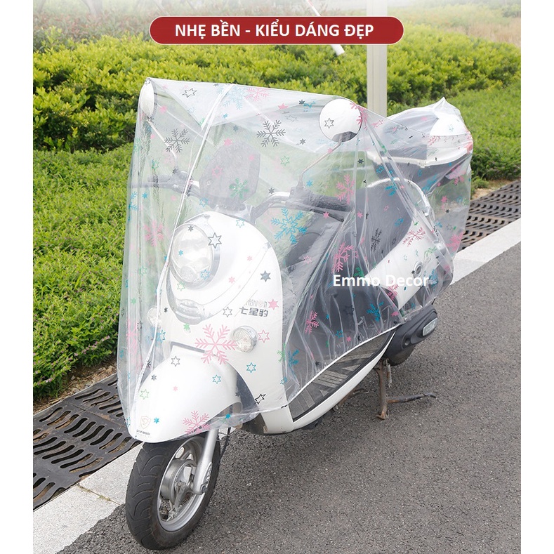 Bạt phủ xe máy áo trùm phủ bọc che mưa gió bụi vô cùng gọn nhẹ, dễ lắp đặt, sạch sẽ, không mùi