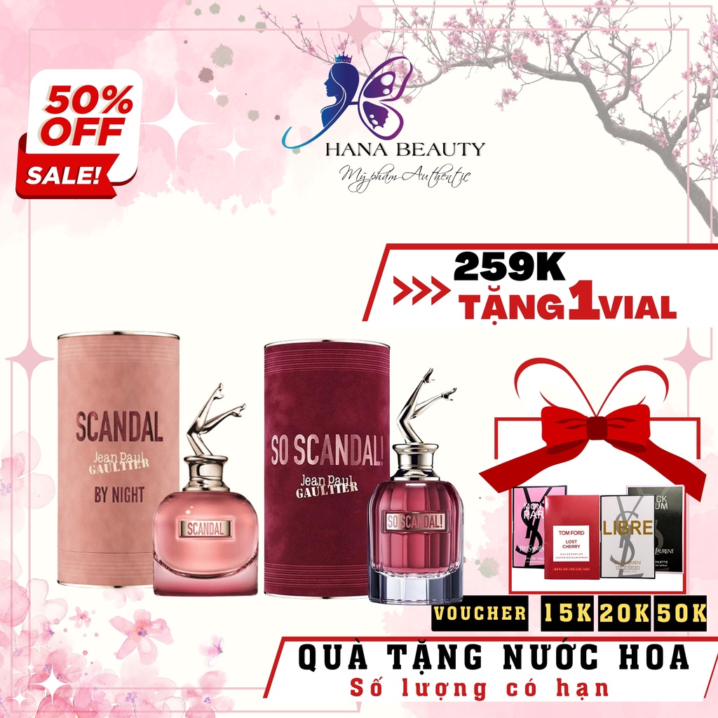Nước Hoa Scandal By Night 10ML, Nước Hoa Nữ Chính Hãng, Hương thơm ngọt ngào