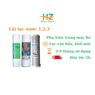 Combo 3 lõi lọc thô nước sinh hoạt dành cho máy lọc nước, lõi lọc nước đầu nguồn 10inch
