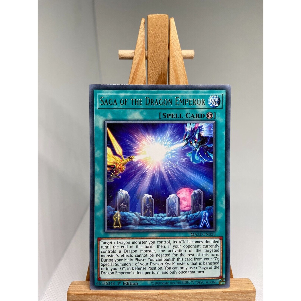 THẺ BÀI YUGIOH TIẾNG ANH:Saga of the Dragon Emperor - MAZE-EN023 - Rare 1st Edition