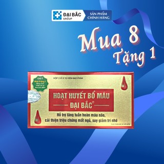 Hoạt huyết bổ máu Đại Bắc Hỗ trợ mất ngủ hoa mắt chóng mặt - Hộp 30 viên