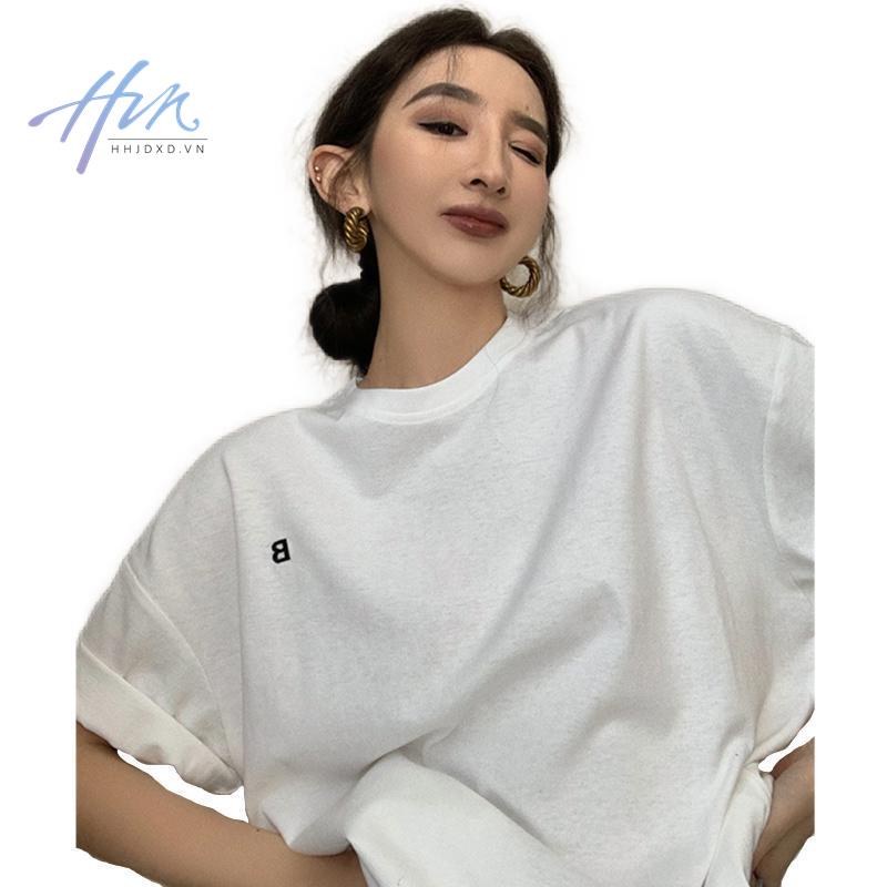 Áo Thun Cotton Ngắn Tay oversize Thời Trang Mùa Hè 2023 Dành Cho Nữ