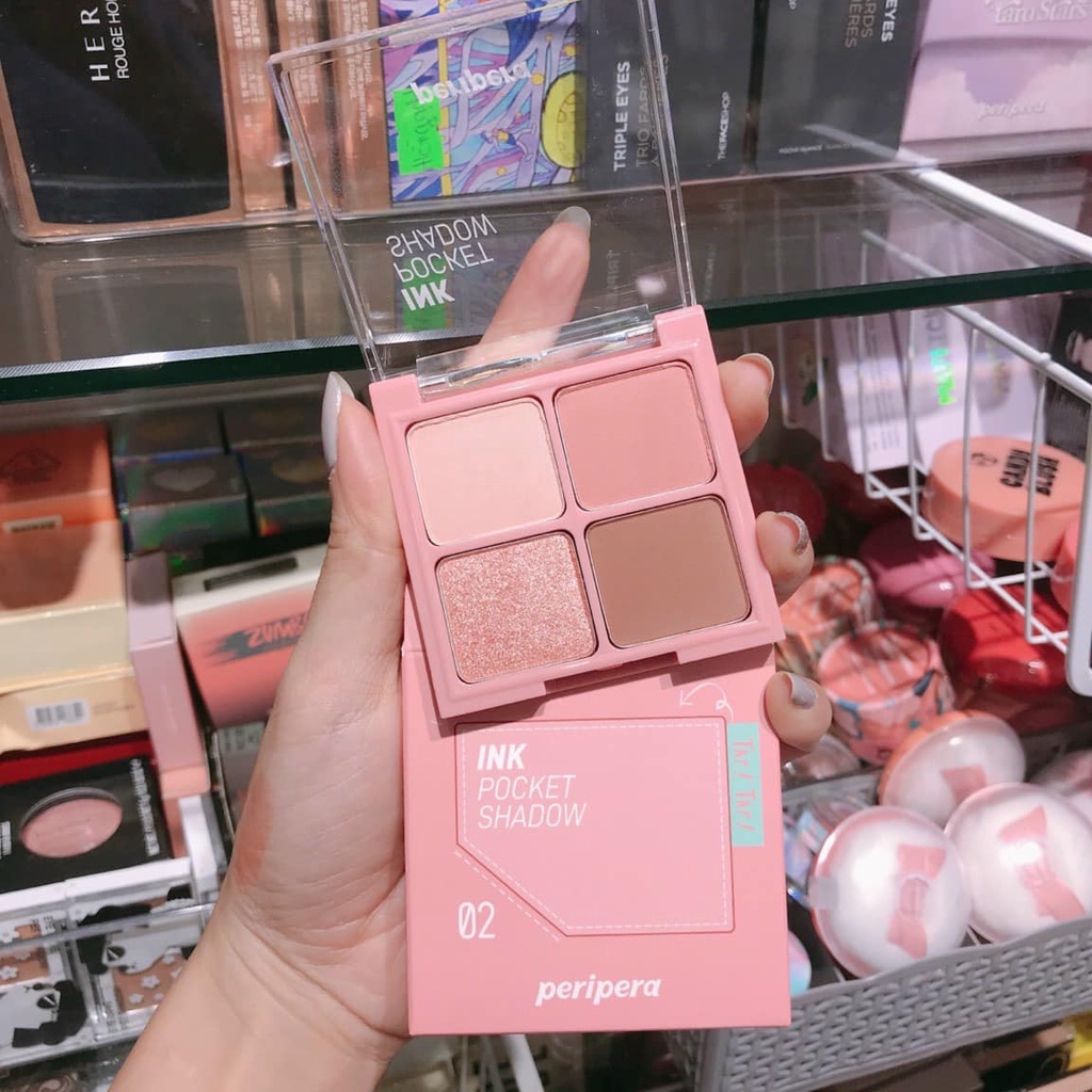 Phấn Mắt 4 Ô Peripera Ink Pocket Shadow Palette
