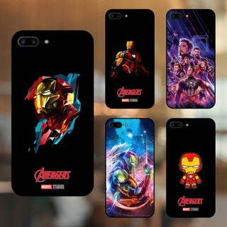 Ốp lưng điện thoại iPhone 7 Plus, 8 Plus viền đen Iron Man Người Sắt Marvel Avengers