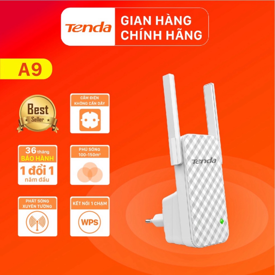 Tenda Bộ kích sóng Wifi A9 Chuẩn N 300Mbps - Hãng phân phối chính thức | BigBuy360 - bigbuy360.vn