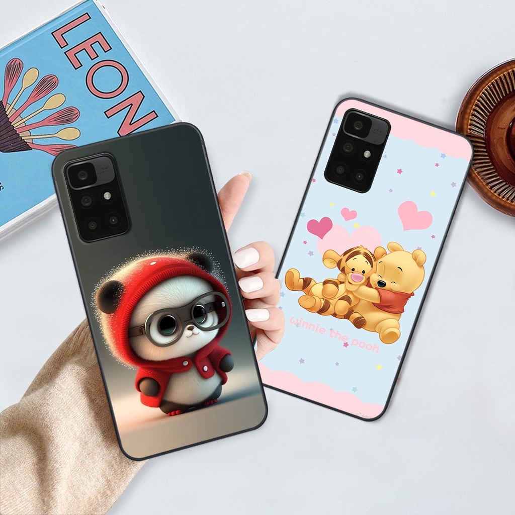 Ốp Xiaomi Redmi 10 in hình gấu cute dễ thương siêu xinh đáng yêu