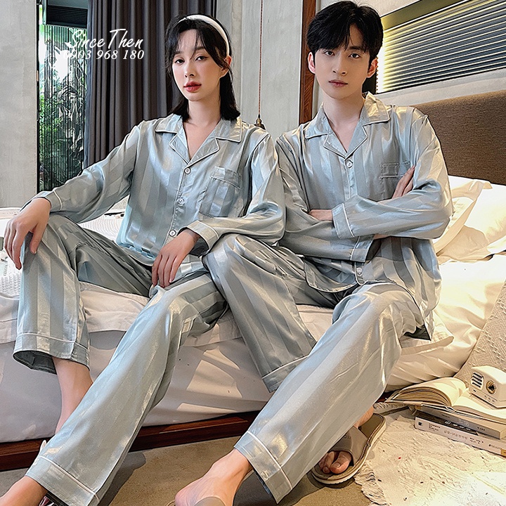 Đồ ngủ đôi TPHCM lụa cao cấp, Pijama đôi đẹp - Since Then