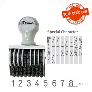 Dấu số xoay tay chấm mực Shiny N-48