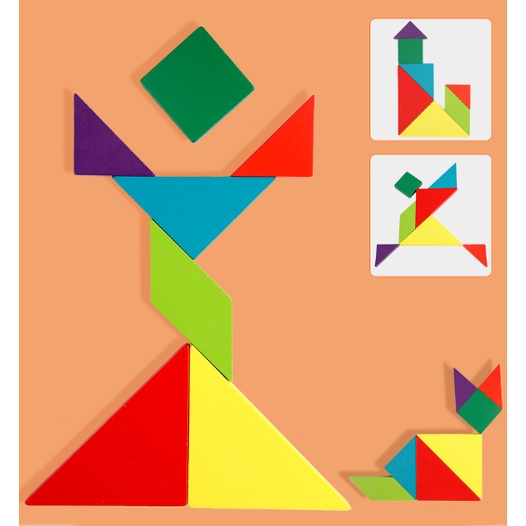 Đồ chơi xếp hình nam châm Tangram - Đồ chơi sáng tạo, phát triển tư duy cho bé