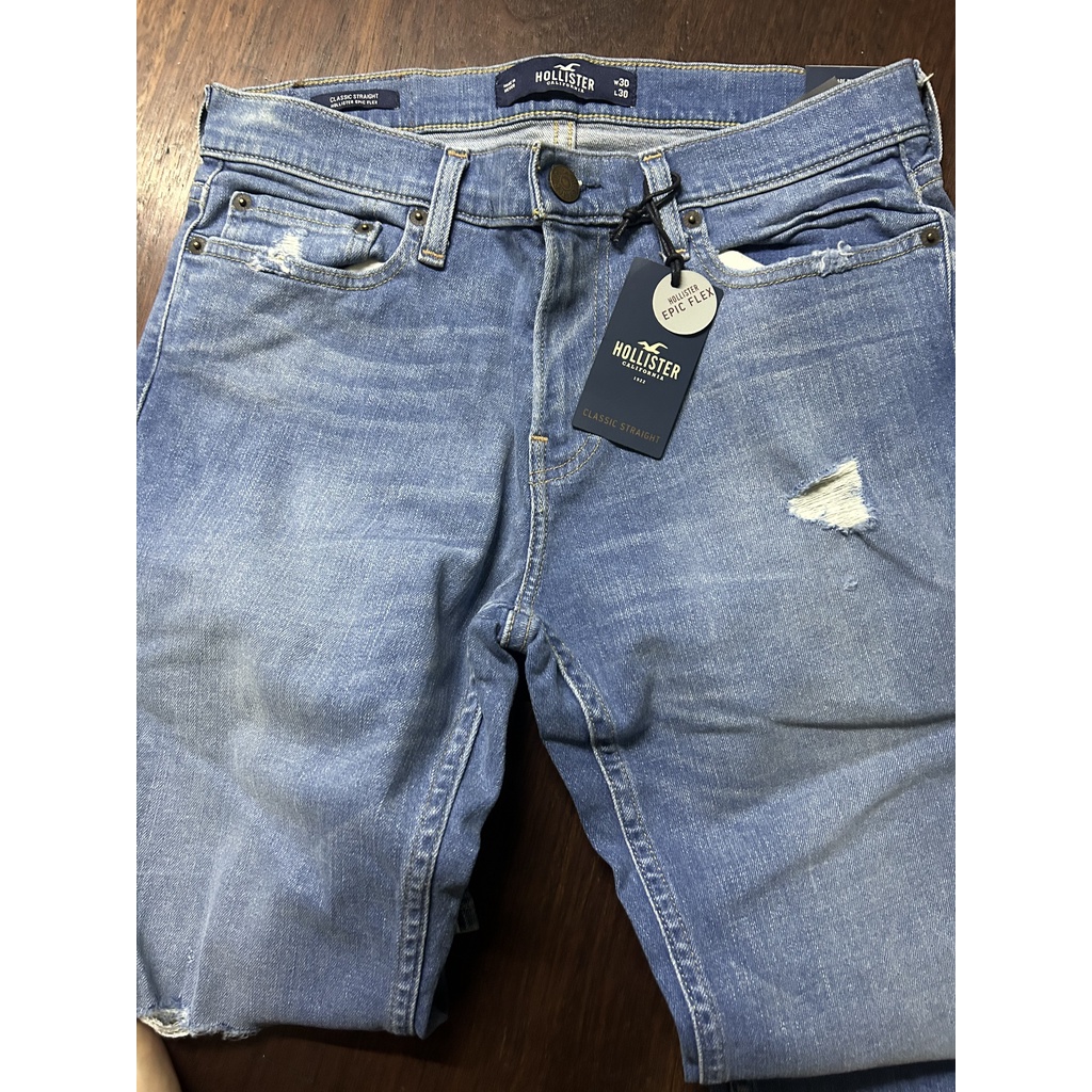 Quần jean nam Hollister Epic Flex Classic Straight