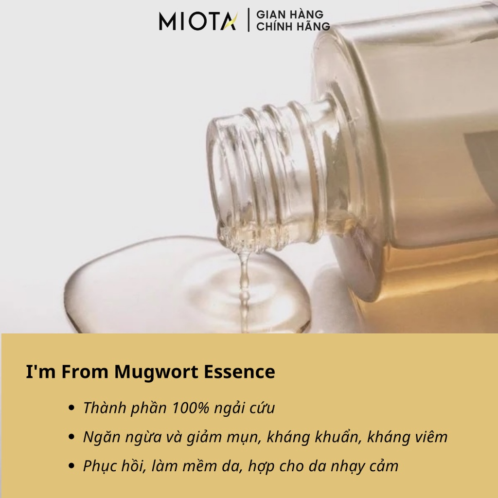 Tinh chất ngải cứu I'm from giúp làm dịu và phục hồi da I'm from Mugwort Essence