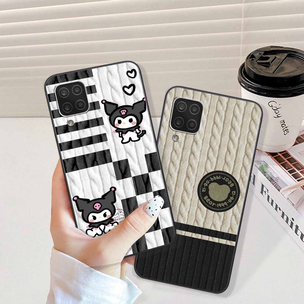 Ốp lưng Samsung A12 / M12 / A22 4G / A22 5G in hình họa tiết len Lucky Bunny,Bear,Smile