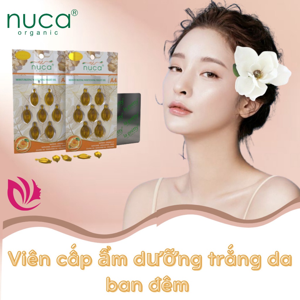 Serum NUCA Viên Cấp Ẩm Dưỡng Trắng Da Ban Đêm NUCA Viên NUCA