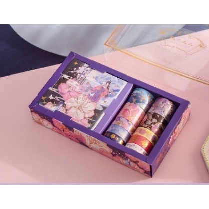 Set 20 Cuộn Băng Keo Trang Trí Washi Tape Hoa Văn Cổ Trang Trung Hoa