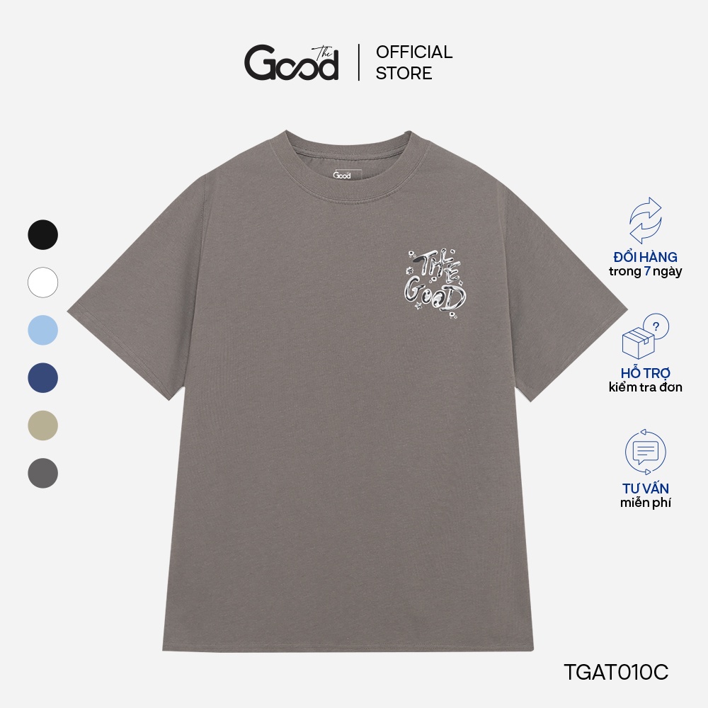 Áo Phông THE GOOD Hình Trơn Basic In Chữ, Áo Thun 15 Màu Chất Liệu Cotton Dễ Phối Đồ