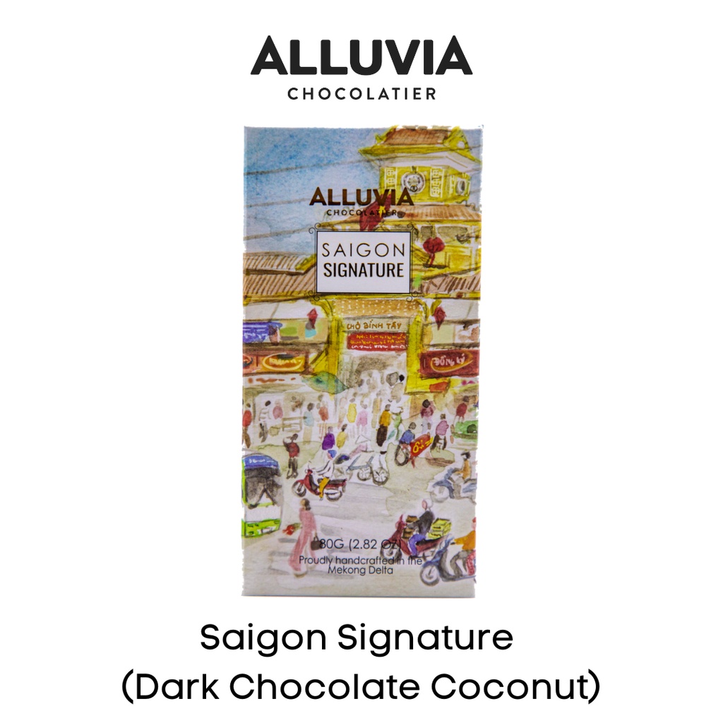Saigon Signature Chocolate (Socola đen nguyên chất vị Dừa - Dark Chocolate Coconut)