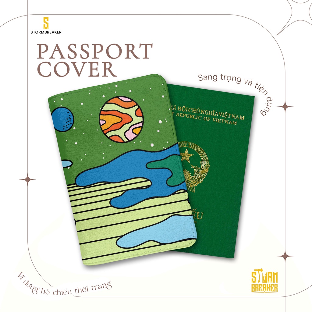 Bao Da Hộ Chiếu / Ví Đựng Passport Du Lịch Nam - Nữ ( in tên cá nhân ) Colored Aethenic - ATPP103 STORMBREAKER