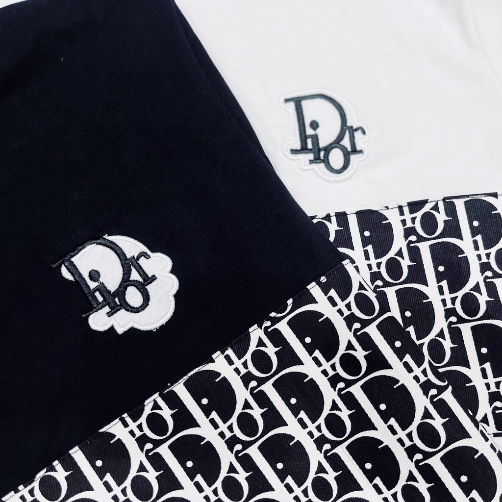 Bộ quần áo nam, set quần áo thun nam tay ngắn in chữ, thêu ngực chữ DIO, chất cotton thoáng mát