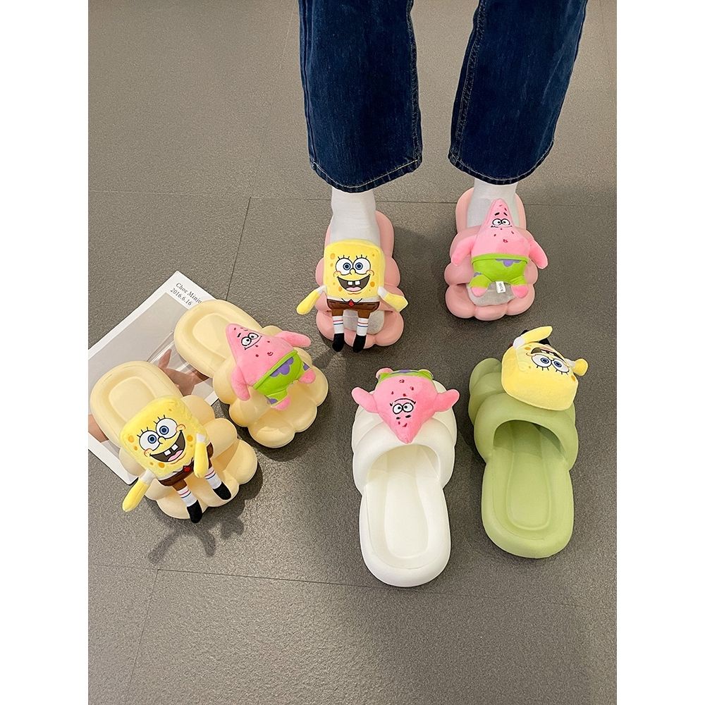 Dép đi bên ngoài đế dày mẫu mới mùa xuân 2023 ins dép bánh mì