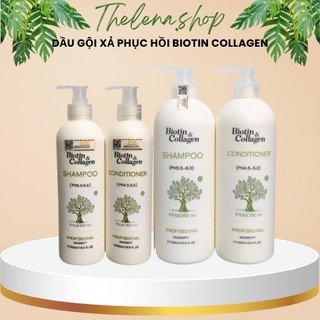 Dầu Gội Xả Biotin Collagen Trắng | Giảm Rụng Tóc,Phục Hồi Tóc Khô Xơ | Hàng Chính Hãng 500ml-1000ml