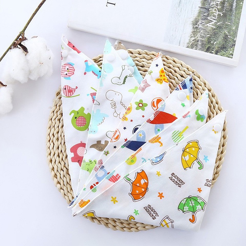 Yếm bấm tam giác, khăn quàng cổ tam giác cho bé - JamieBaby Chăm Sóc Trẻ Sơ Sinh