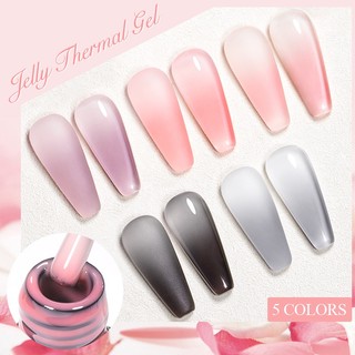 MTSSII Gel Nhiệt Sơn Móng Tay 7ml Nhiệt Độ Thay Đổi Màu UV Ngâm Tắt Gel Thạch Lấp Lánh Móng Tay