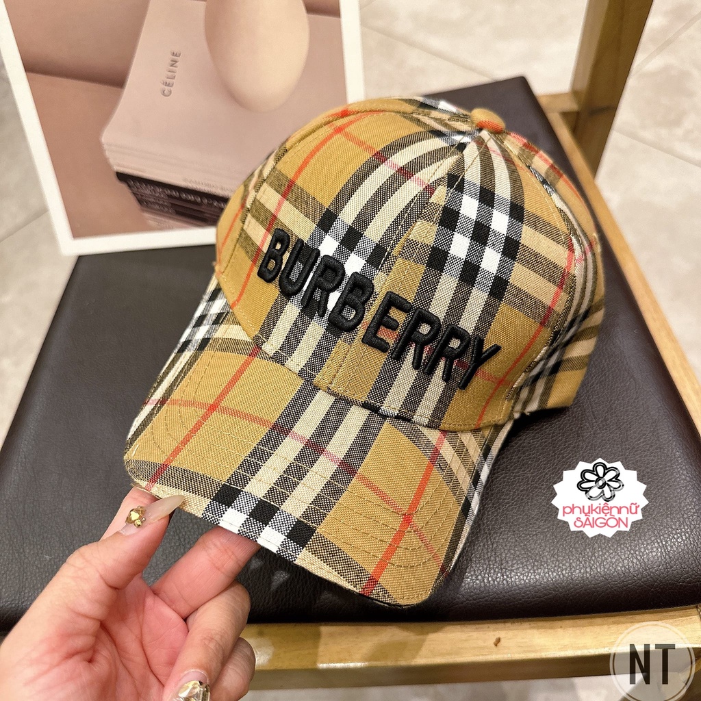mũ lưỡi trai BBR kẻ ❤ nón kết nam nữ logo thêu nổi lót 2 lớp hàng xịn