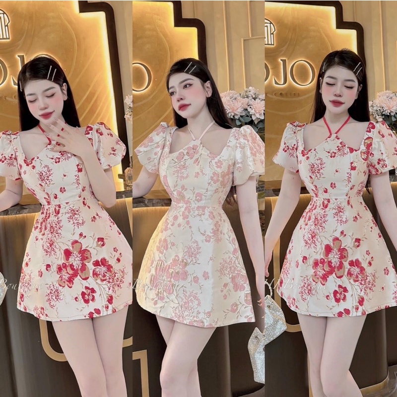 🔥🔥FREESHIP🔥VÁY GẤM HOA 2 MÀU .HÀNG ĐẸP CHUẨN ẢNH SỊN SÒ CHỊ EM NHA. SIZE S M