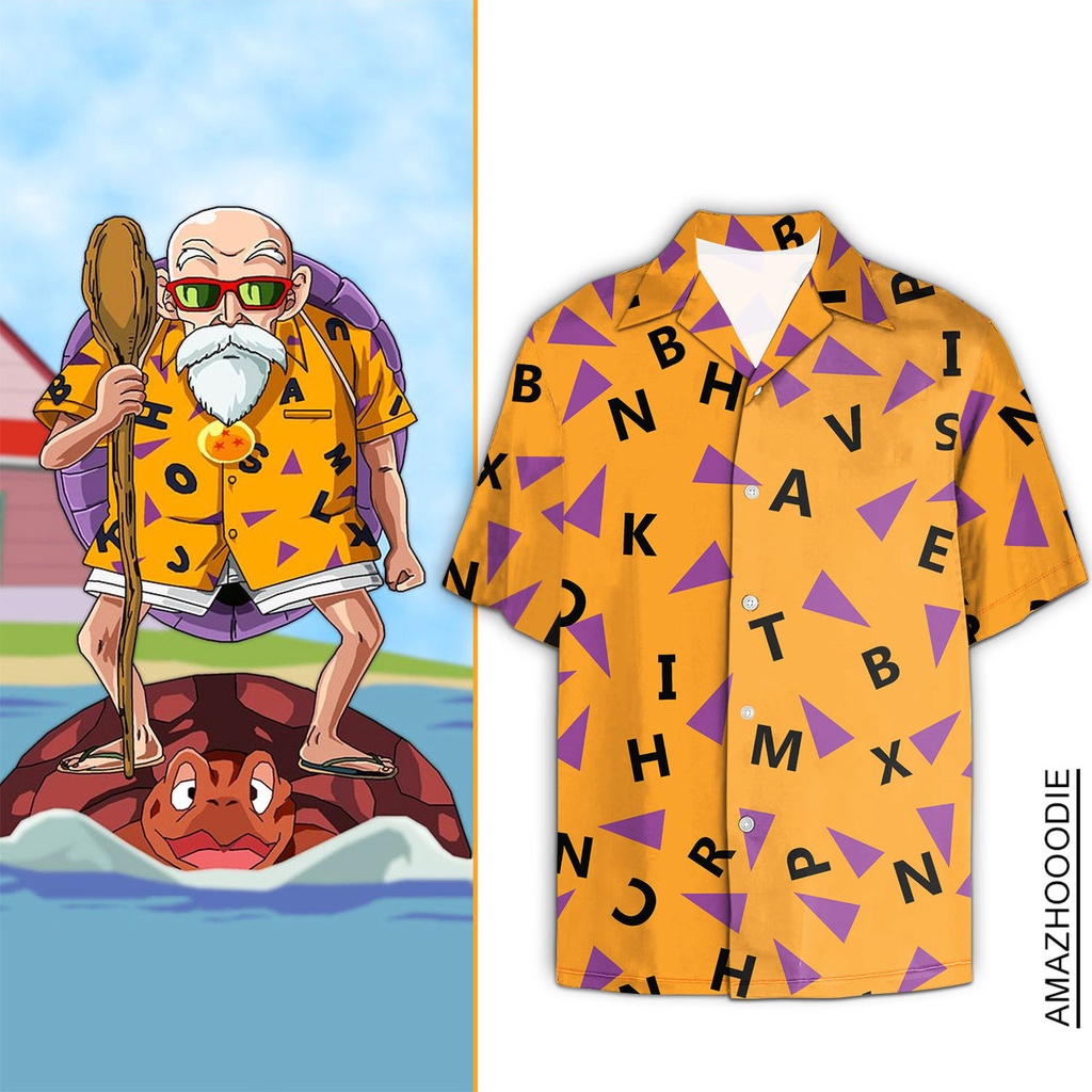 Áo sơ mi đi biển, áo Hawaii chất lụa mềm thoáng mát in hình One Piece Unisex Size S-3XL