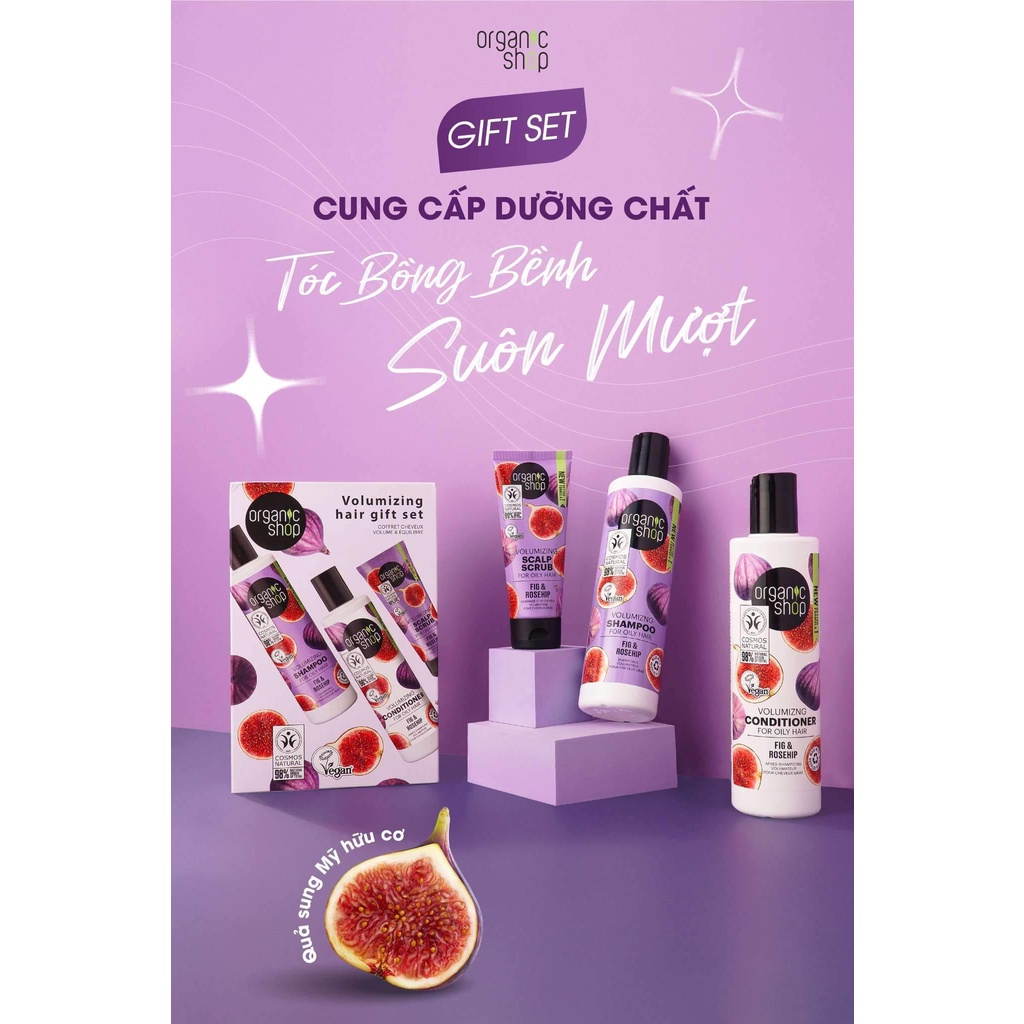 Bộ Sản Phẩm Chăm Sóc Tóc 3 Món Organic Shop Gift Set