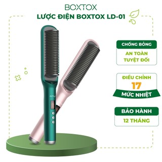 Lược điện chải thẳng tóc Amy Beauty uốn cúp, tạo kiểu với hạt ions âm giảm hư tổn tóc