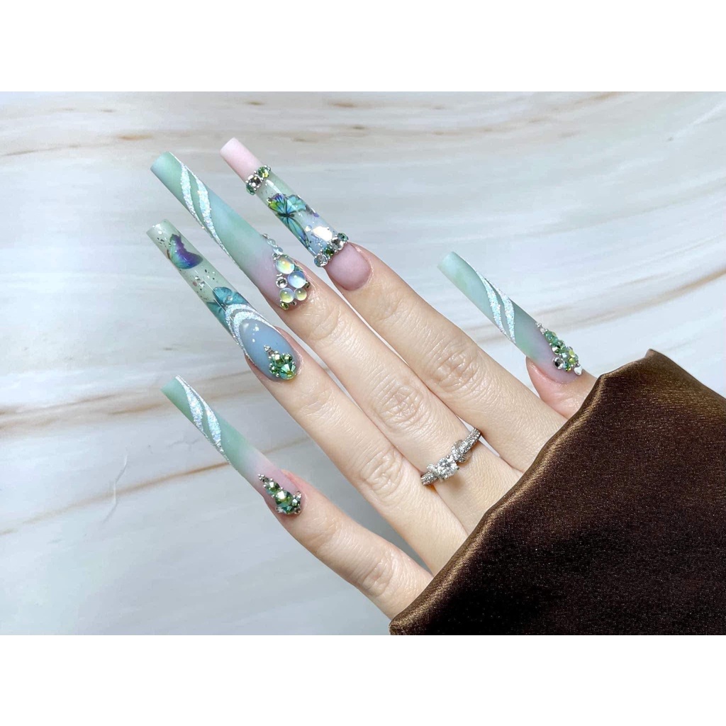 Móng nối típ form dài, móng giả nail hộp 500 móng