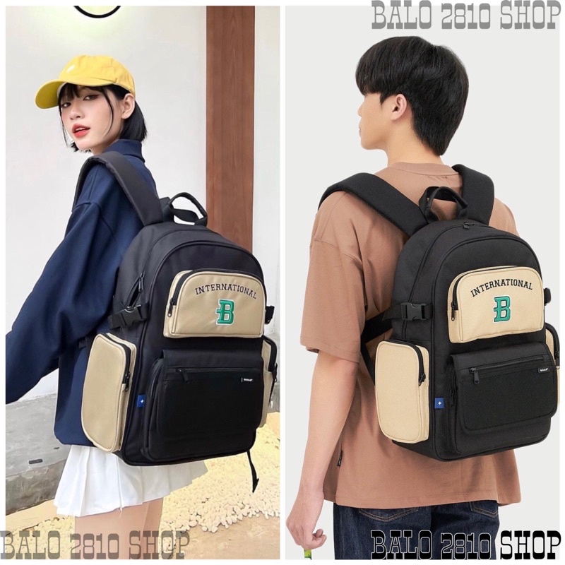 Balo BAMA BORDER Backpack Balo Bama Đi Học Đi Chơi Ulzzang Unisex - Bánh Mì Store Balo VNXK
