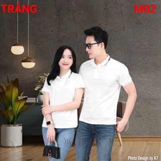 Áo POLO Nam Nữ TRƠN vải thun Cá sấu 4 chiều co giãn siêu thoáng mát