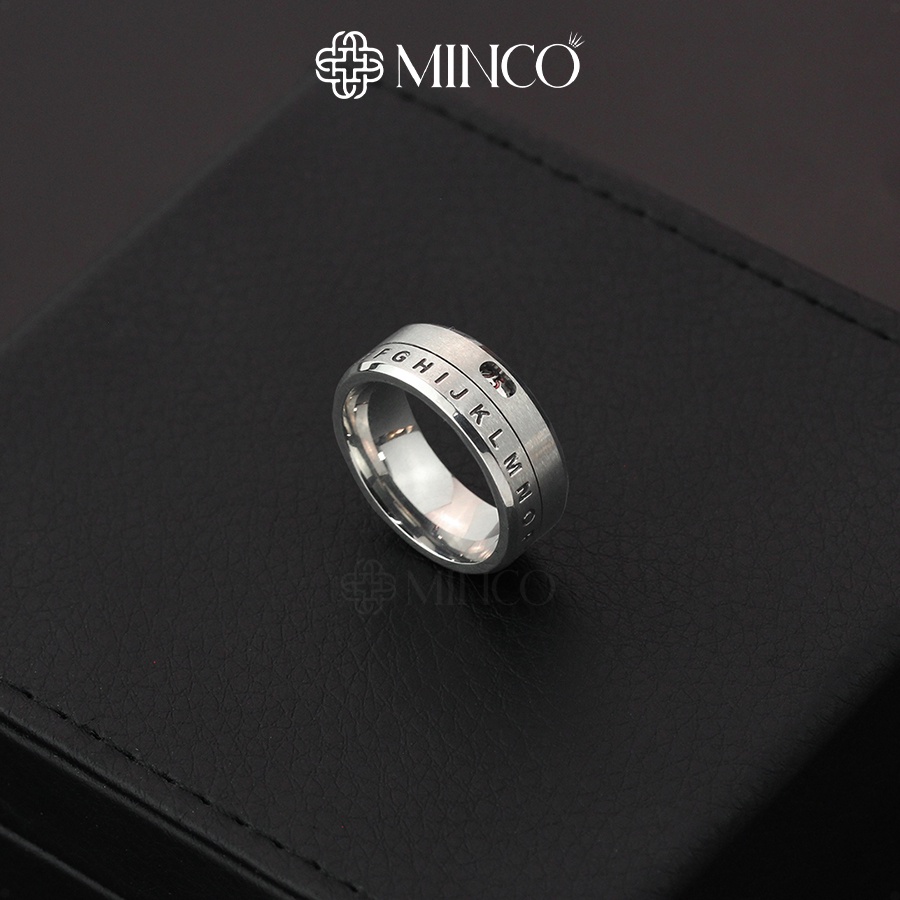 Nhẫn Nam Xoay Số Minco Accessories Thiết kế độc đáo Phong Cách Cá Tính Màu Bạc Đẹp Cao Cấp NT158