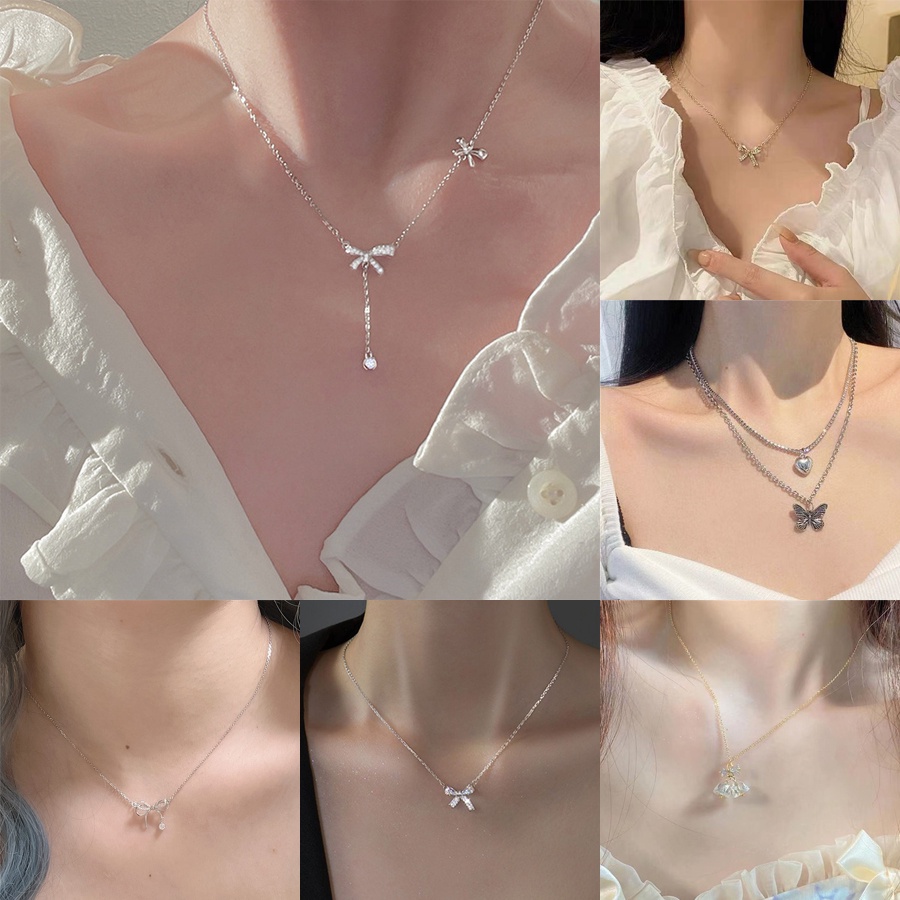 Vòng cổ choker BELLA-BEE mặt nơ đơn giản thời trang cho nữ